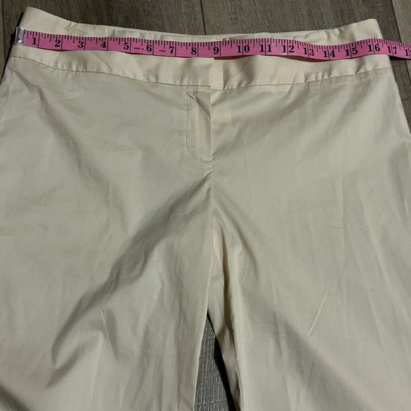 NWT Tahari Sterling Crop Capri Pants Beige Flax Size 4 - Picture 8 of 11